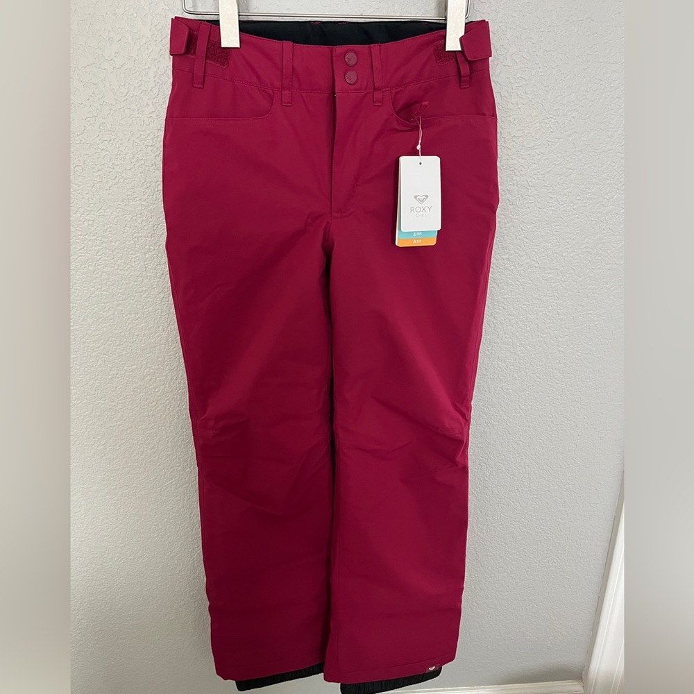 NWT: Girls Roxy red snow pants size XL